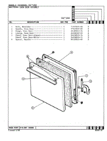 03 - Door parts for Crosley Range CGW2D2 from AppliancePartsPros.com