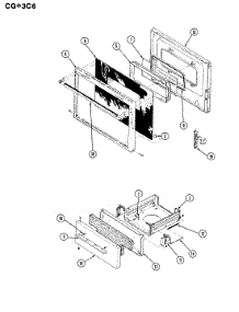 04 - Door / Drawer parts for Crosley Range CGW3C6CLVK from AppliancePartsPros.com