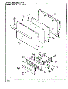 03 - Door / Drawer (Cgx3d1, Cgx3d1k) parts for Crosley Range CGW3D1K from AppliancePartsPros.com