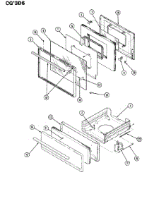 04 - Door / Drawer parts for Crosley Range CGW3D6CVK from AppliancePartsPros.com