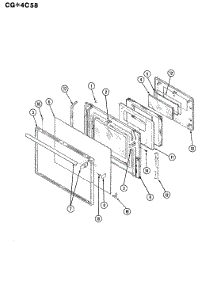03 - Door parts for Crosley Range CGW4C58CZKW from AppliancePartsPros.com