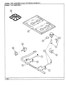 06 - Gas Controls (Top) parts for Crosley Range CGW4D59TSK-1 from AppliancePartsPros.com