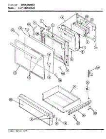 05 - Door / Drawer parts for Crosley Range CGW4D59TSZK from AppliancePartsPros.com