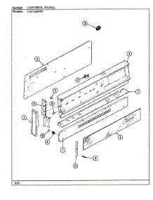 03 - Control Panel parts for Crosley Range CGW4D59TZK from AppliancePartsPros.com