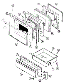02 - Door / Drawer parts for Maytag Range CHE9000ACB from AppliancePartsPros.com