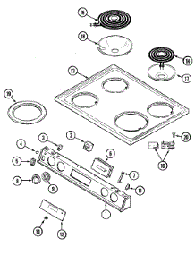 05 - Top Assembly parts for Maytag Range CHE9000ACB from AppliancePartsPros.com