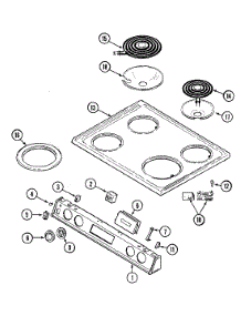 06 - Top Assembly parts for Maytag Range CHE9000BCB from AppliancePartsPros.com