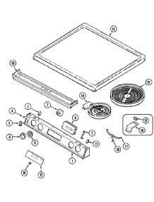 05 - Top Assy. (Blk) parts for Maytag Range CHE9800ACB from AppliancePartsPros.com