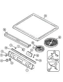 06 - Top Assembly parts for Maytag Range CHE9830BCB from AppliancePartsPros.com