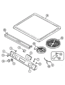 05 - Top Assembly parts for Admiral Range CHEA700BCB from AppliancePartsPros.com