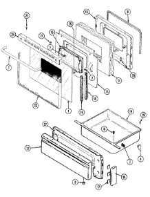 02 - Door / Drawer parts for Maytag Range CHG9800AAE from AppliancePartsPros.com