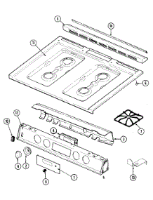05 - Top Assembly parts for Maytag Range CHG9800AAE from AppliancePartsPros.com