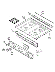05 - Top Assembly parts for Maytag Range CHG9800BAB from AppliancePartsPros.com