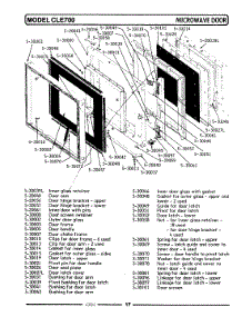 11 - Microwave Door parts for Maytag Range CLE700 from AppliancePartsPros.com