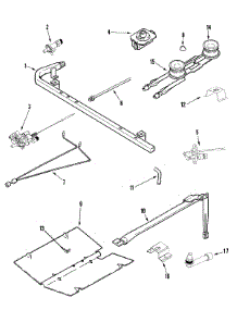 04 - Gas Controls parts for Admiral Range CLR1100AJW from AppliancePartsPros.com