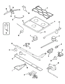 03 - Top & Gas Controls parts for Magic Chef Range CLY1628ADB from AppliancePartsPros.com