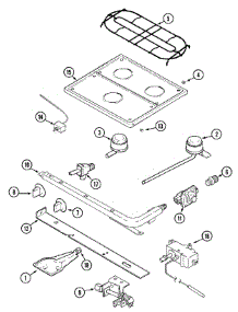 03 - Top & Gas Controls (Cly1631bdt) parts for Magic Chef Range CLY1631BDT from AppliancePartsPros.com