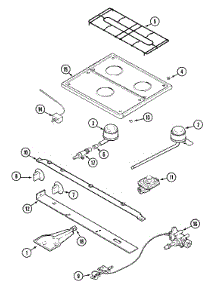 03 - Top & Gas Controls parts for Magic Chef Range CLY1641ADB from AppliancePartsPros.com