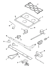 03 - Top & Gas Controls parts for Magic Chef Range CLY2210ADW from AppliancePartsPros.com