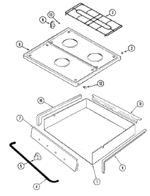 02 - Top & Burner Box parts for Magic Chef Cooktop CLZ8501ADL from AppliancePartsPros.com