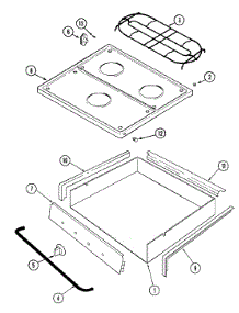 02 - Top & Burner Box parts for Magic Chef Cooktop CLZ8501BDB from AppliancePartsPros.com
