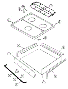 02 - Top & Burner Box parts for Magic Chef Cooktop CLZ8508BDB from AppliancePartsPros.com