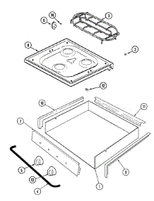 02 - Top & Burner Box parts for Magic Chef Cooktop CLZ8509BDB from AppliancePartsPros.com