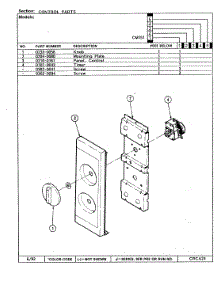 02 - Control Panel parts for Crosley Microwave CM151 from AppliancePartsPros.com
