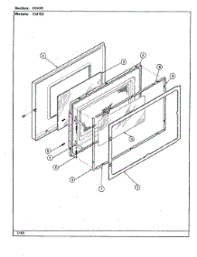 03 - Door parts for Crosley Microwave CM153 from AppliancePartsPros.com