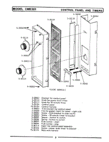 05 - Control Panel & Timer (Front-Cme301) parts for Maytag Microwave CME301 from AppliancePartsPros.com