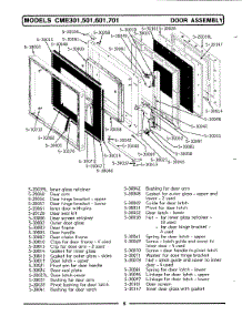 07 - Door Assembly parts for Maytag Microwave CME301 from AppliancePartsPros.com