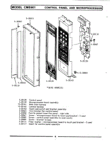 05 - Control Panel & Microprocessor (Cme601) parts for Maytag Microwave CME601 from AppliancePartsPros.com