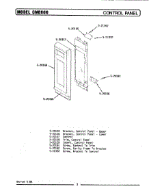 03 - Control Panel parts for Maytag Microwave CME800 from AppliancePartsPros.com
