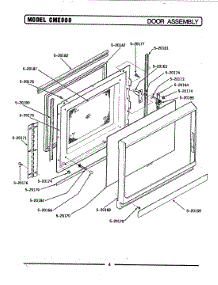 04 - Door Assembly parts for Maytag Microwave CME800 from AppliancePartsPros.com