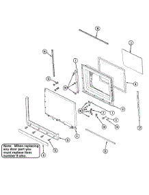 03 - Door parts for Maytag Microwave CME8000AAB from AppliancePartsPros.com