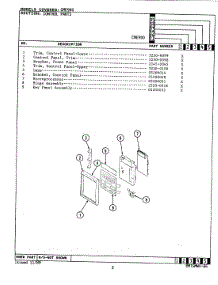03 - Control Panel parts for Maytag Microwave CME900 from AppliancePartsPros.com