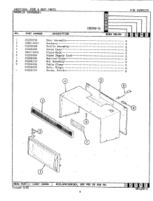 06 - Door & Body Parts (Cme900-01) parts for Maytag Microwave CME900 from AppliancePartsPros.com