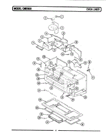09 - Oven Liner parts for Maytag Microwave CME900 from AppliancePartsPros.com