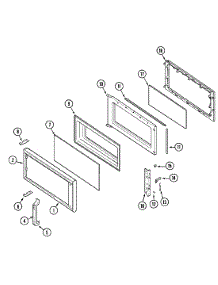 03 - Door parts for Maytag Microwave CME901 from AppliancePartsPros.com