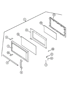 03 - Door parts for Maytag Microwave CME9010CAM from AppliancePartsPros.com