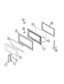 04 - Door parts for Maytag Microwave CMV1000ADB from AppliancePartsPros.com