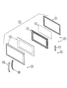 04 - Door parts for Maytag Microwave CMV1000BAB from AppliancePartsPros.com