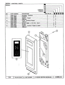 02 - Control Panel parts for Crosley Microwave CMW464G from AppliancePartsPros.com