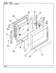 03 - Door parts for Crosley Microwave CMW464G from AppliancePartsPros.com