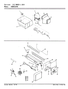 04 - Ice Maker & Bin parts for Maytag Refrigerator CNDNS229K / AP34A from AppliancePartsPros.com
