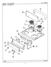 04 - Top Assembly parts for Maytag Range CNE2000ACW from AppliancePartsPros.com