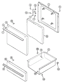 02 - Door / Drawer parts for Admiral Range CNEA100ACL from AppliancePartsPros.com