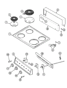 04 - Top Assembly parts for Admiral Range CNEA100ACL from AppliancePartsPros.com