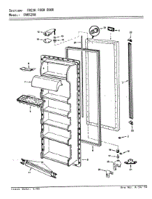 04 - Fresh Food Door parts for Maytag Refrigerator CNNS208 / 9T01B from AppliancePartsPros.com