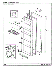 03 - Fresh Food Door parts for Norge Refrigerator CNNS208K / AP06A from AppliancePartsPros.com